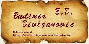 Budimir Divljanović vizit kartica